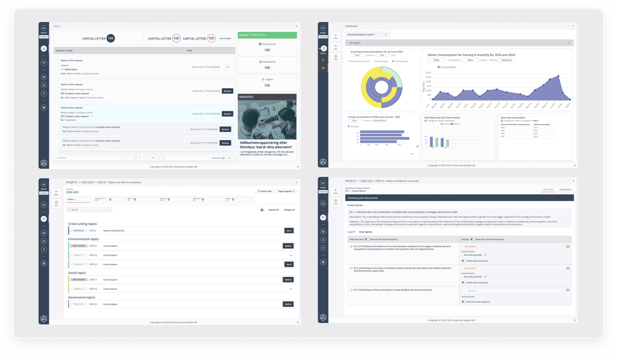Image showing some of the high-fidelity designs from the platform.